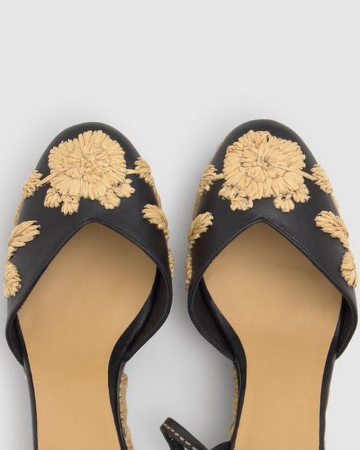 Castaner Metallic Castañer Carmela Embroidered Wedge Heeled Sandals