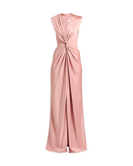 Max Mara Pink Sleeveless Solid-Color Dress