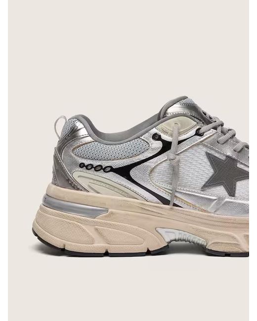 Golden Goose Deluxe Brand Gray Lightstar Lace-Up Sneakers for men