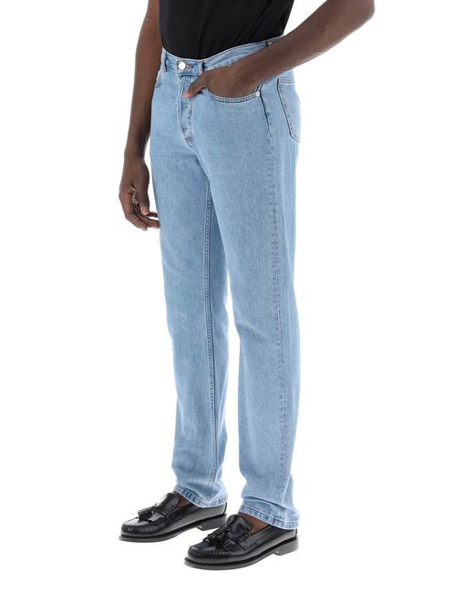 A.P.C. Blue Straight-Leg Jeans for men