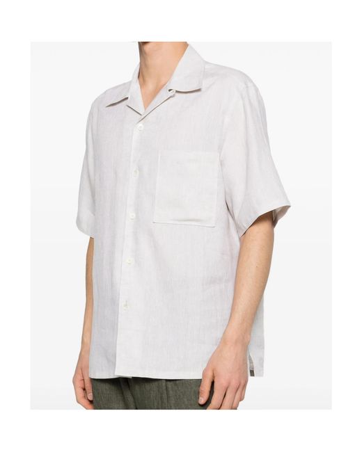 Zegna White Short-Sleeved Shirt for men