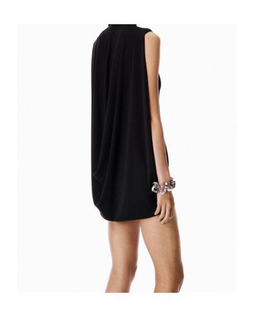 Alexander Wang Black Drape Back Mini Dress