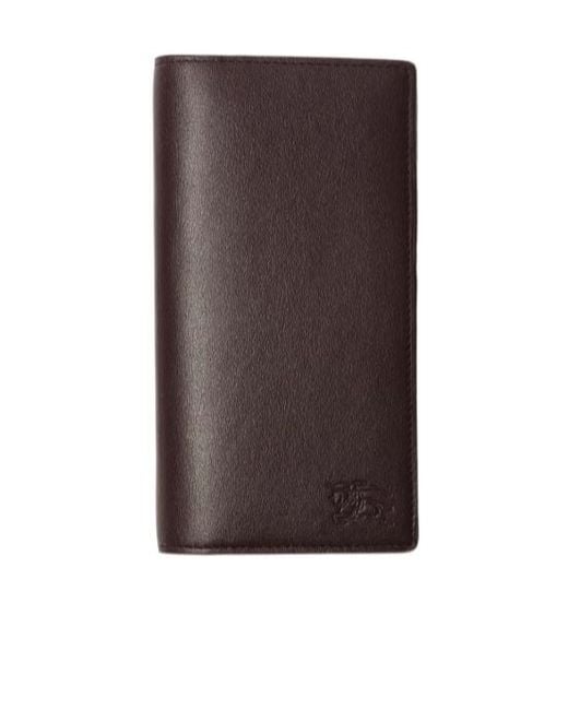 Burberry Brown Pop Check Continental Wallet for men