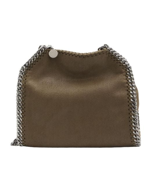 Stella McCartney Green Mini Falabella Chain-Trimmed Tote Bag