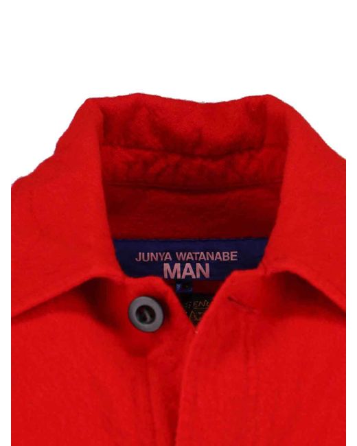 Junya Watanabe Red Surchemise À Poche Devant for men