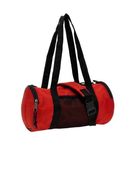 Eastpak Red X Telfar Medium Duffle Logo Patch Shoulder Bag for men