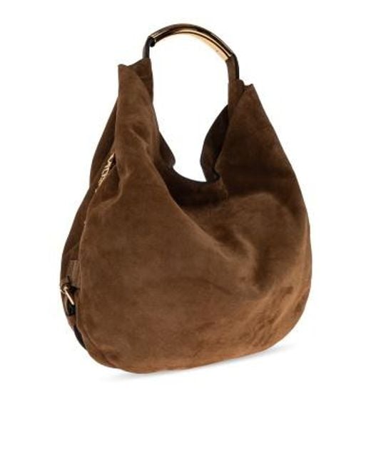 Moschino Brown Top Handle Handbag
