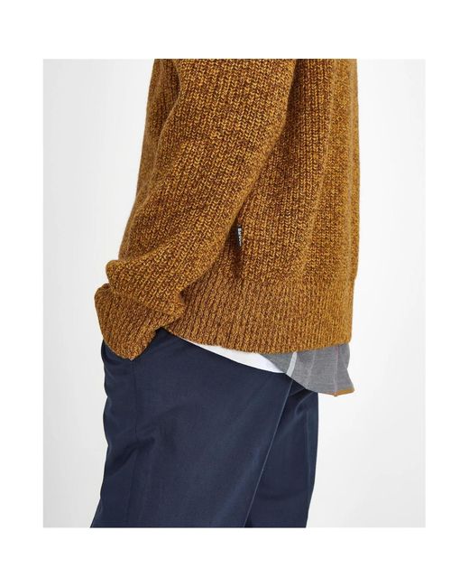 Barbour Brown Crew Neck Sweater for men