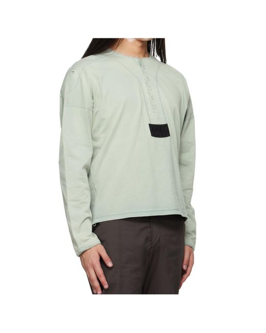 Kiko Kostadinov Gray Sargo Long-Sleeve Henley T-Shirt for men