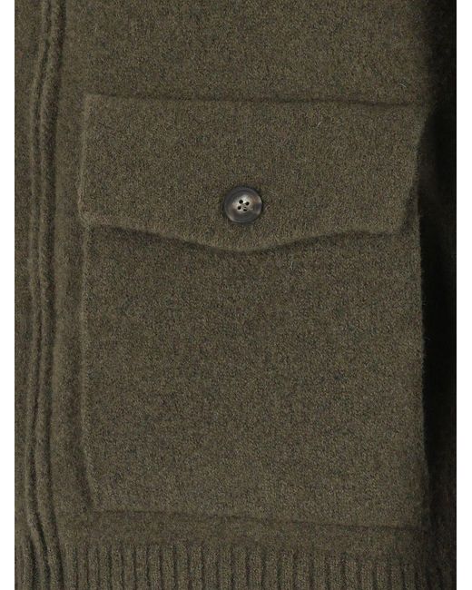 Al Duca D'aosta Green Long-Sleeve Cardigan for men