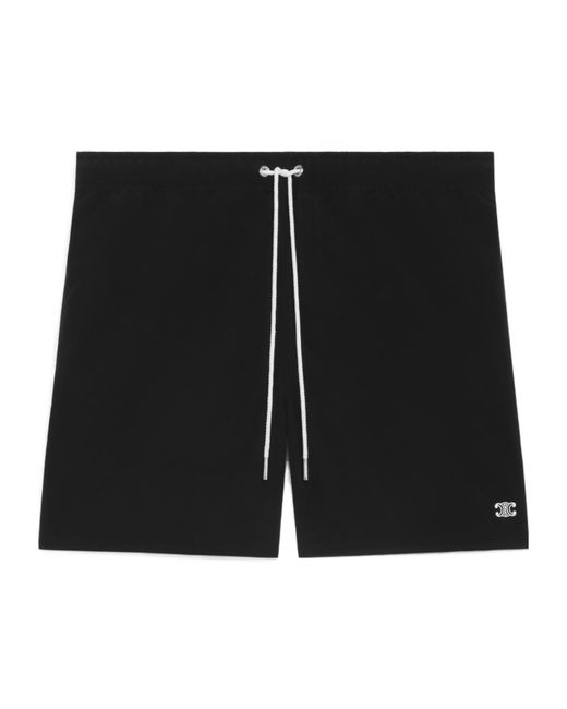 Céline Black Triomphe Swim Shorts for men