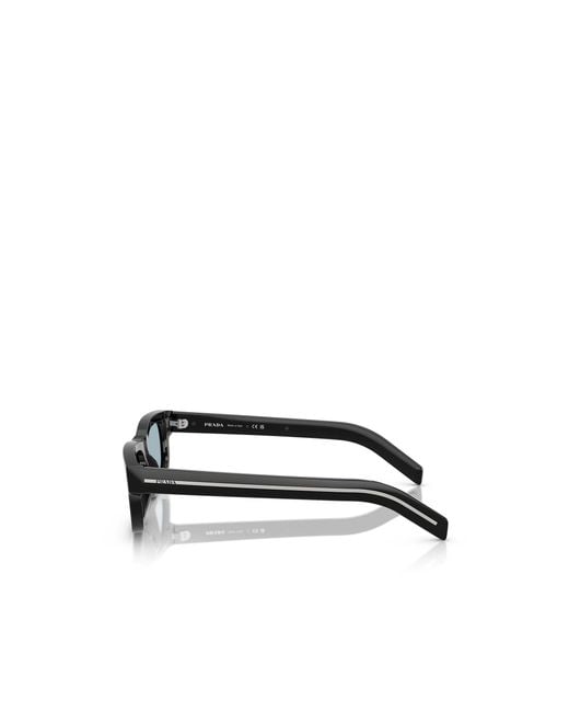 Prada White Eyewear Rectangular Frame Sunglasses for men