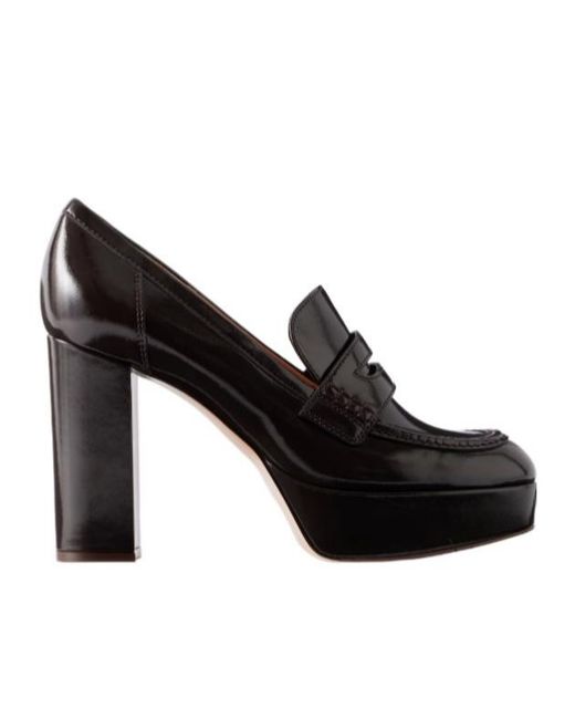 Gianvito Rossi Black Leather Platform Pumps