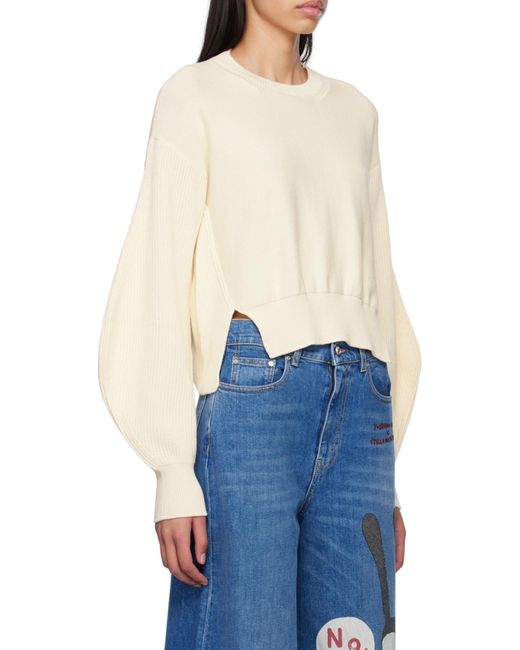 Stella McCartney White Short Knitted Sweater