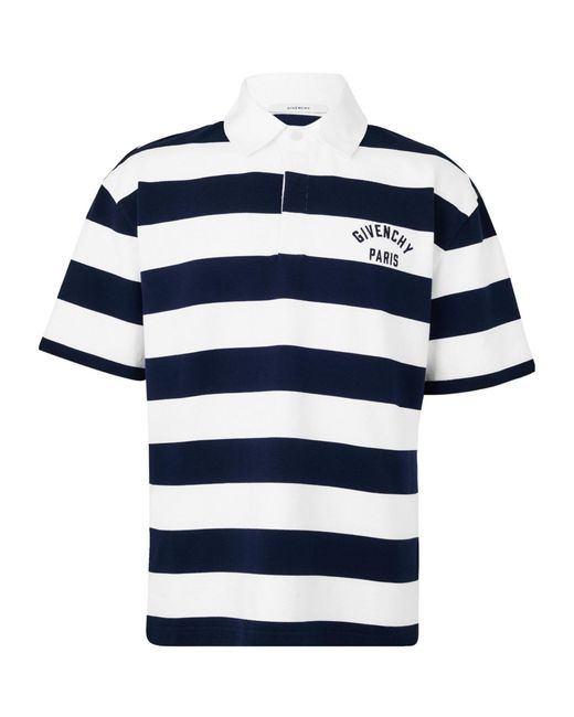 Givenchy Blue Short-Sleeve Polo Shirt for men