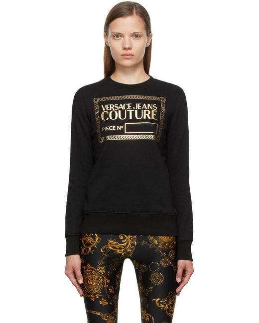 Versace Jeans Black Couture Logo Print Sweatshirt