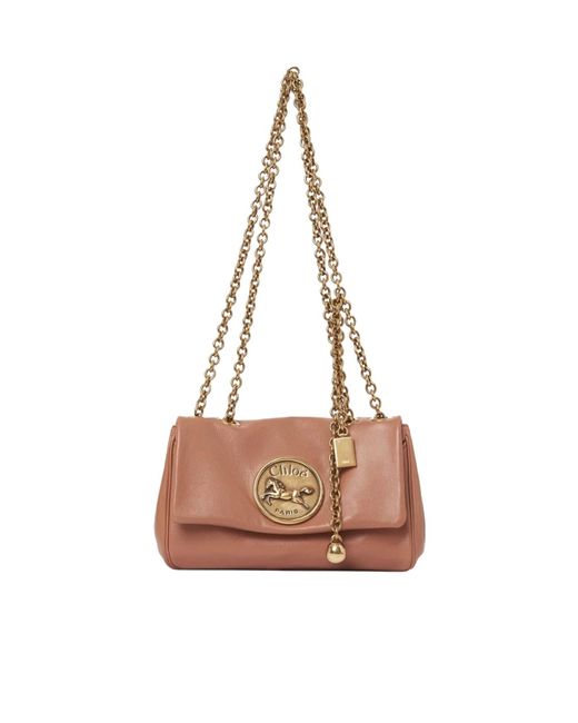 Chloé White Chloé Heritage Logo Plaque Small Shoulder Bag