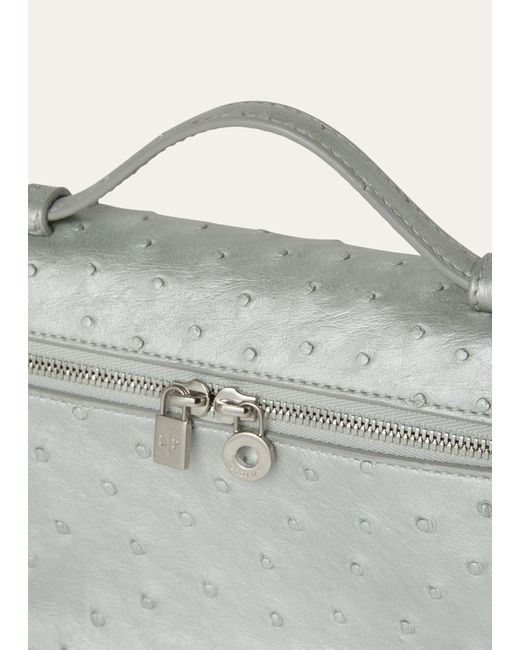 Loro Piana Gray Extra Pocket L19 Shoulder Bag