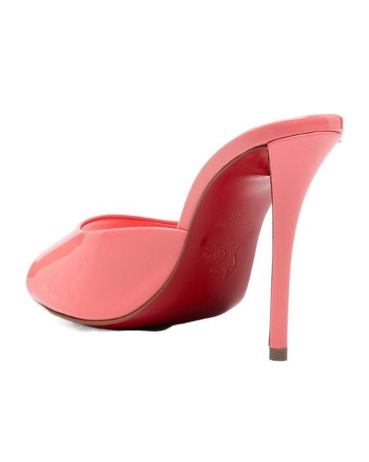 Christian Louboutin Pink Patent-Leather Sandals