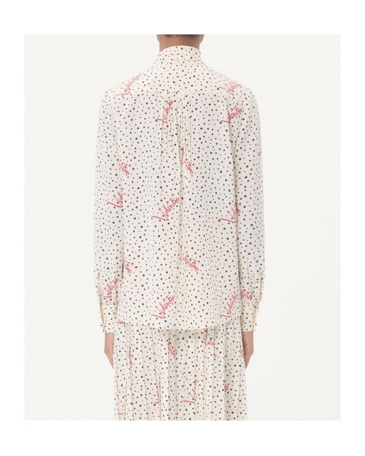 Valentino Natural Plus De Pois All-Over Patterned Shirt