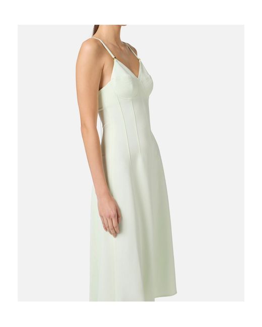 Elisabetta Franchi White Lightweight Crêpe Dress