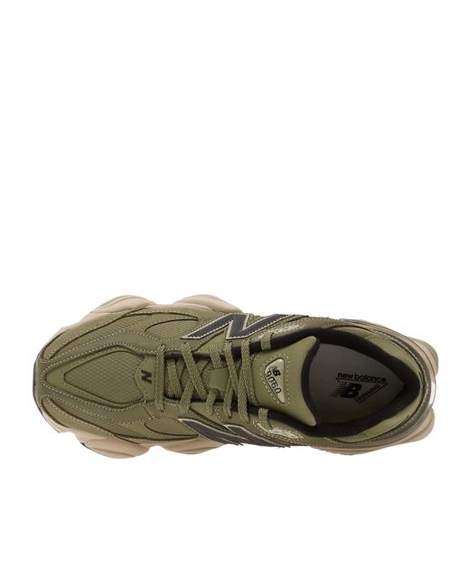 New Balance Green 9060 Mesh Panelled Sneakers for men