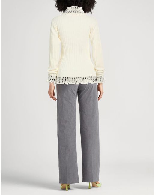 Marni White Solid Color Wool Knit Sweater