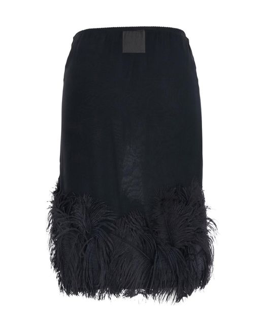 Semicouture Black Lace Skirt
