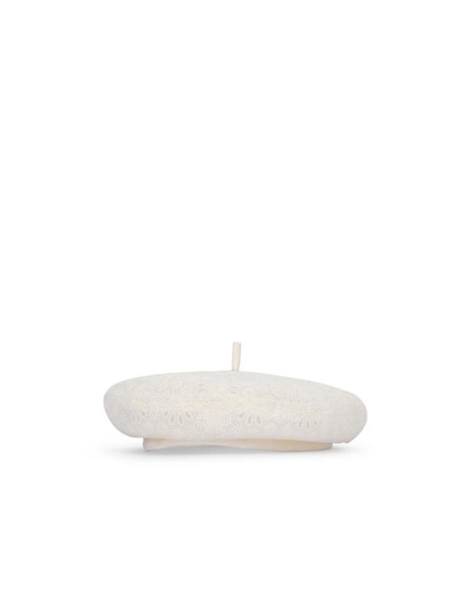 Dior White Logo Beret