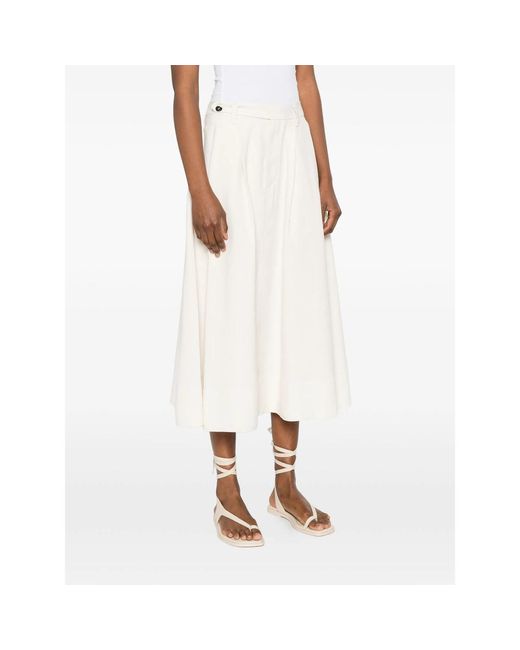Brunello Cucinelli White Twill Maxi Skirt
