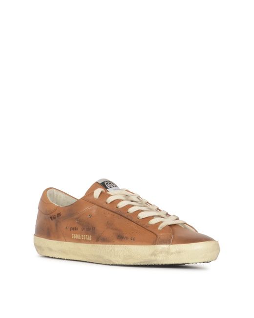 Golden Goose Deluxe Brand Brown Super Star Lace-Up Sneakers for men