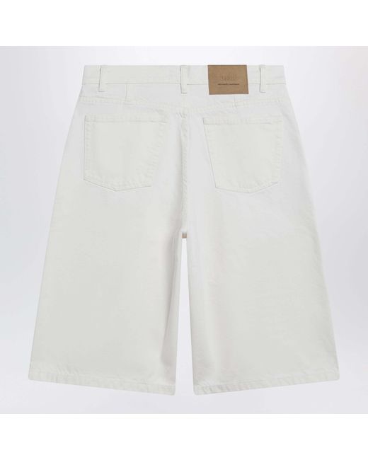 AMI White Ami Loose Bermuda Shorts for men