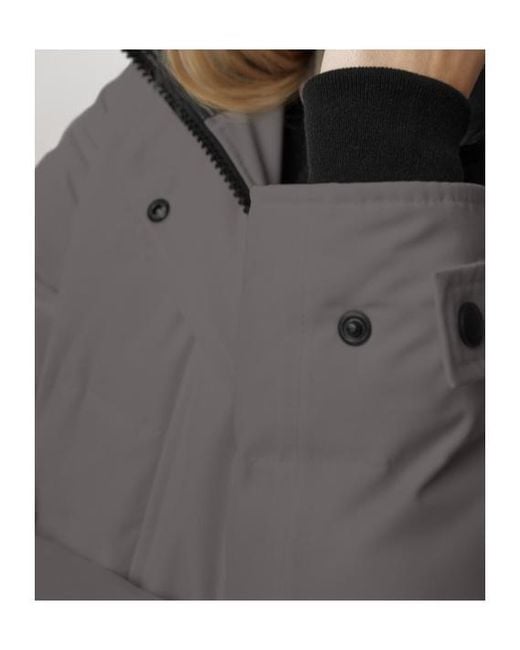 Canada Goose Gray Shelburne Logo-Patch Parka