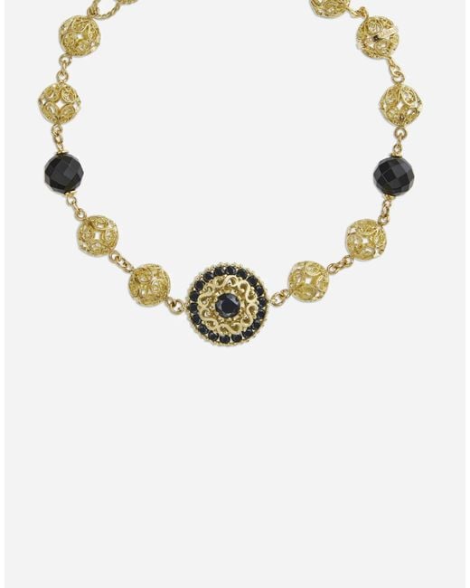 Dolce & Gabbana Metallic Filigree-Embellished Bracelet