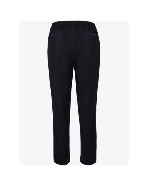 Sease Blue Drawstring Wool Pants for men