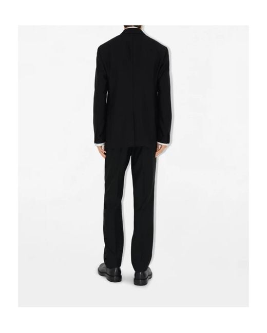 Burberry Black Wool Tailored Trousers for men