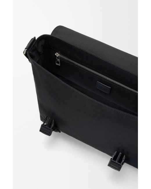 Loewe Black Medium Flex Messenger Bag for men