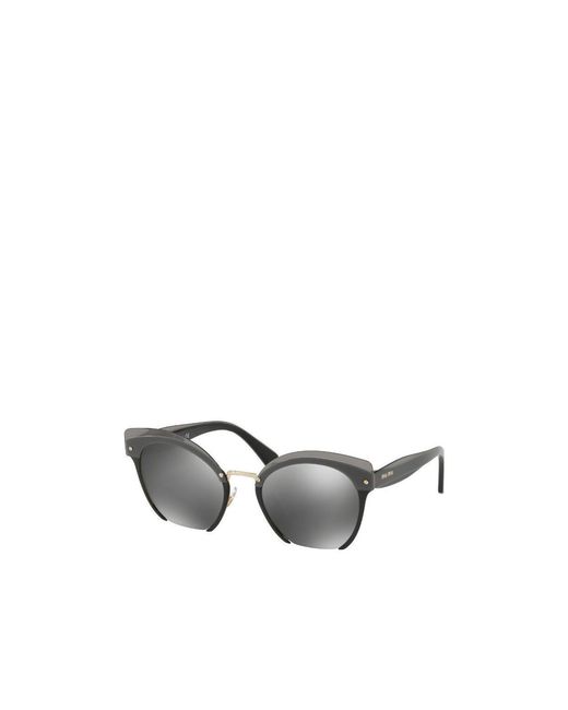 Miu Miu Metallic Logo Sunglasses
