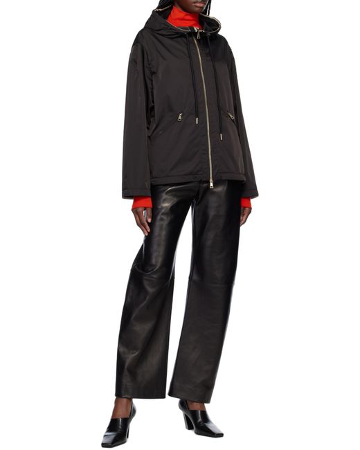 Moncler Black Cassiopea Zip-Up Hooded Jacket