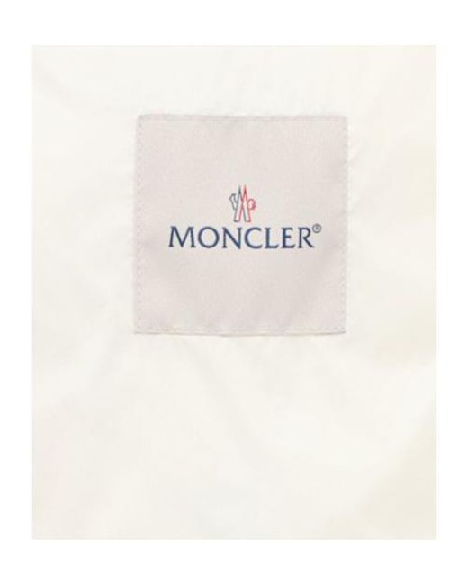 Moncler White Andro Nylon Hooded Down Jacket