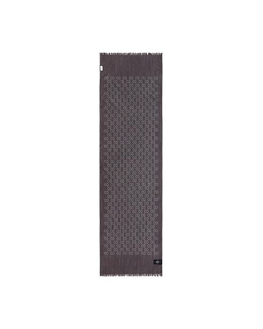 Gucci Gray Classic Logo Scarf for men