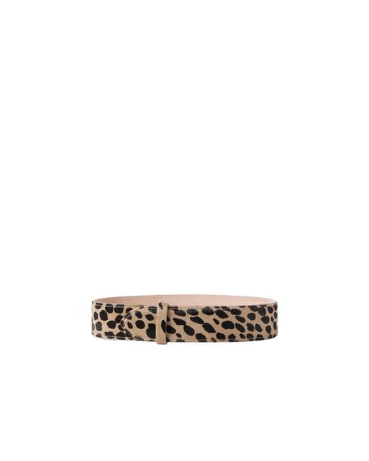 Khaite White Theo Leopard Printed Belt