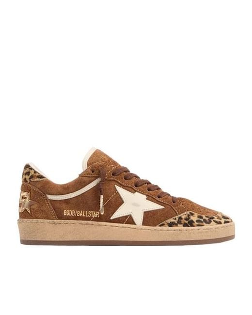 Golden Goose Deluxe Brand Brown Ballstar Suede Sneakers