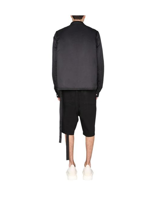 Rick Owens Black Padded Collared Jacket for men