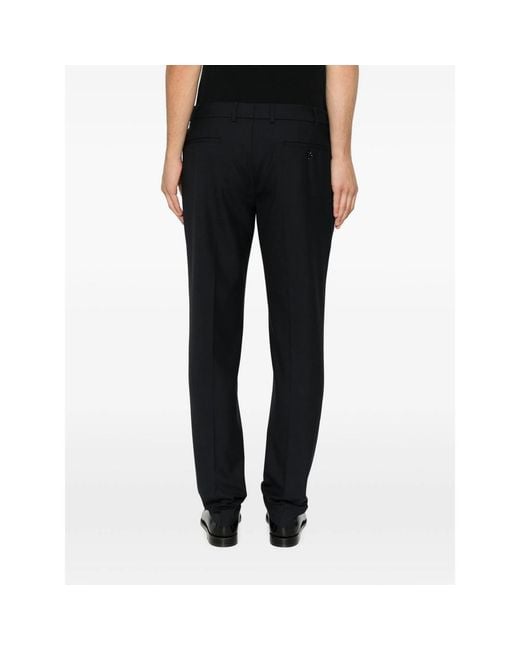 Berwich Black Casual Pants With Belt Loops for men