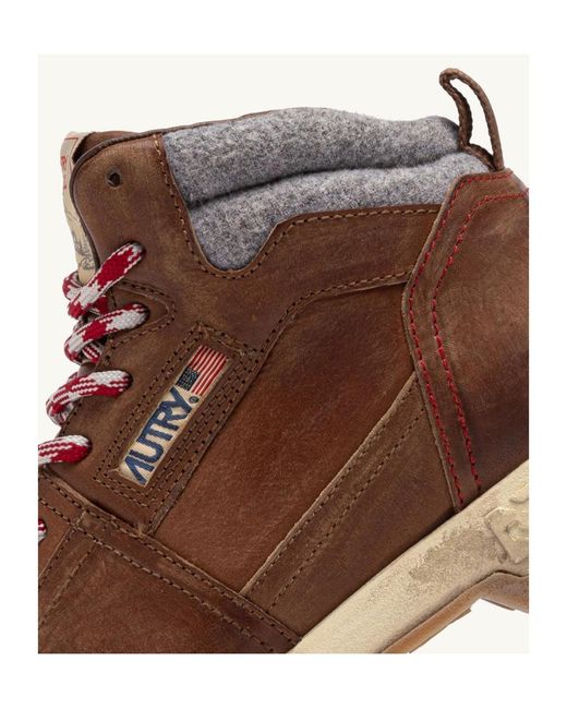 Autry Brown Malga Lace-Up Boots