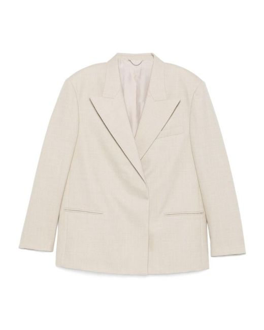 Magda Butrym White Long-Sleeved Suit Jacket