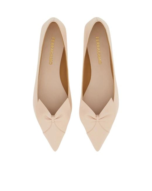 Ferragamo Natural Bow Ballet Flat