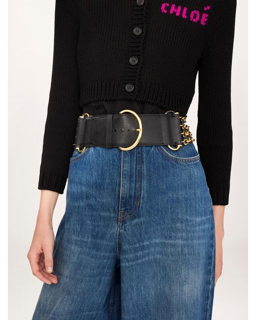 Chloé Black Buckle Belt