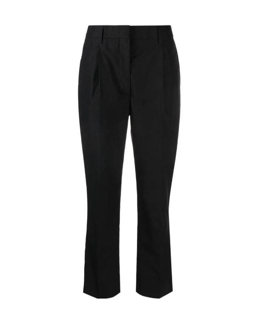 Prada Black Cropped Tailored Trousers